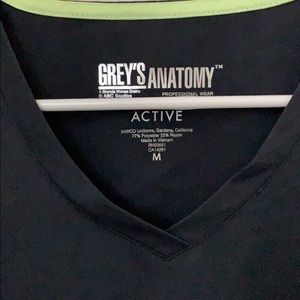 Active Greys Anatomy Scrub Top- Steel Grey color